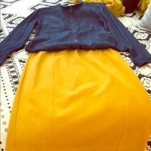 NWT Premise Mustard Pencil Skirt